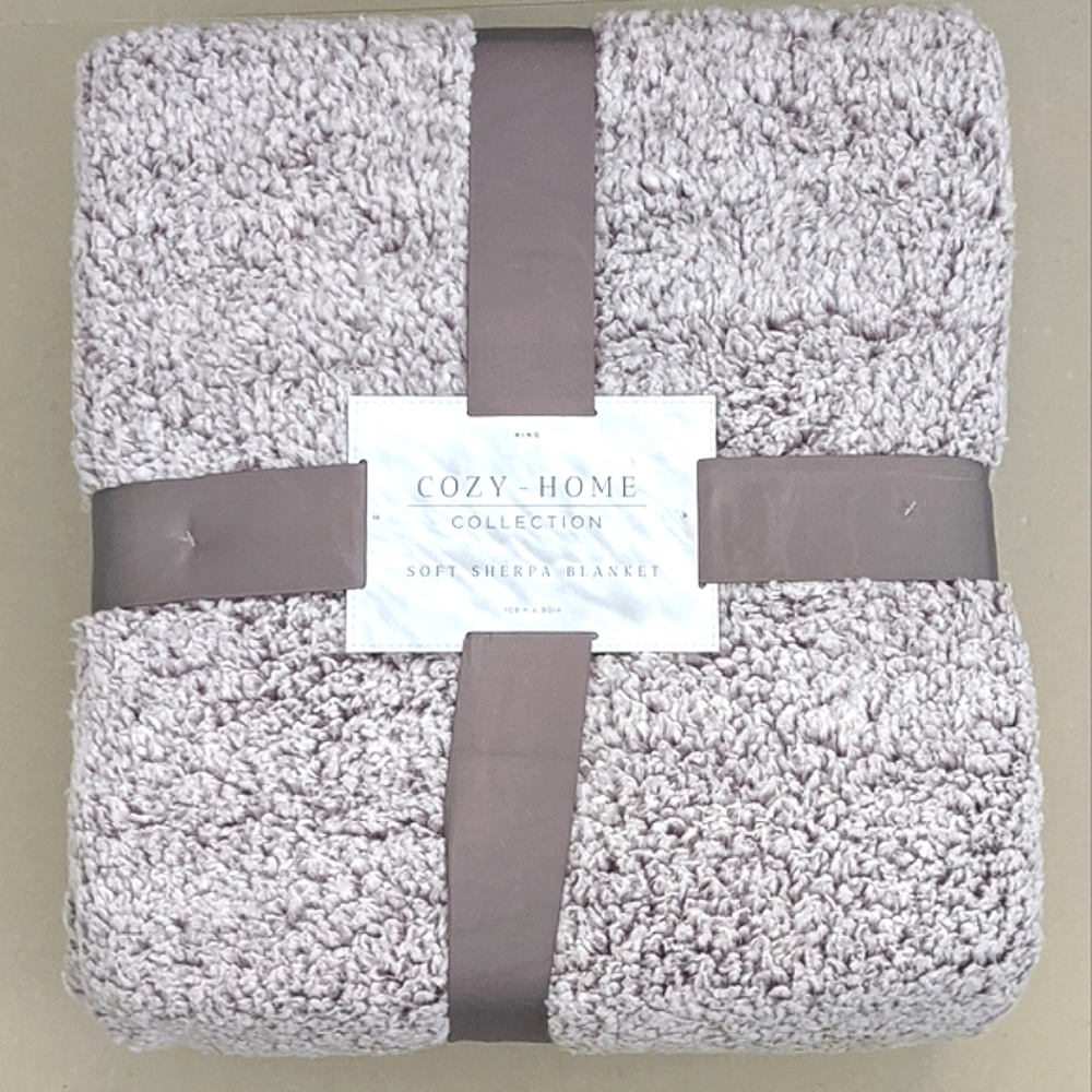 Cozy Home Soft Sherpa Blanket King Size Brand New
